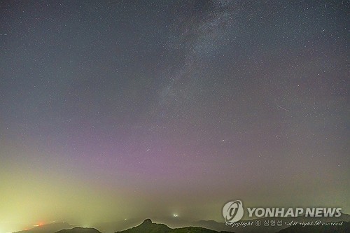 韓国で観測されたオーロラ