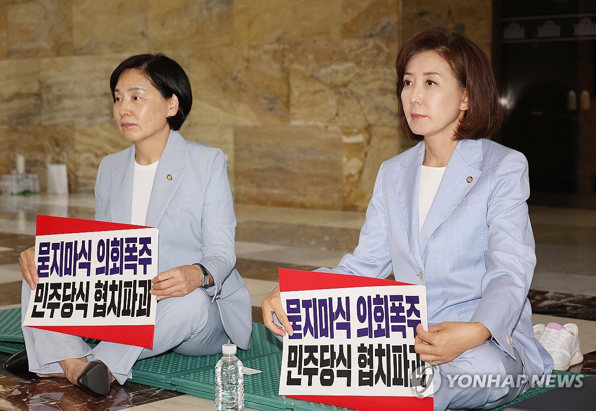 나경원, '김민석 지명 철회·법사위원장 반환 촉구' 무…