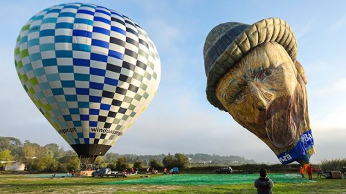 ′거대한 반 고흐의 얼굴이 하늘에′…포르투갈 열기구 축제